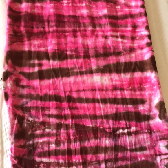 NWT Shining Shakti Organic Cotton Scarf. Pink, Brown & White. - Picture 5 of 15